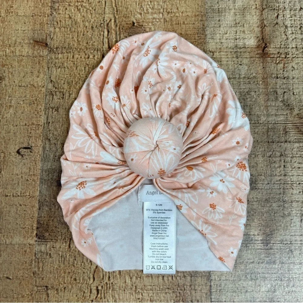 Angel Dear H&M 6-12 Months Head Covering Turbine Bib Bundle Floral Pastel